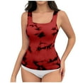 thumbnail image 1 of BLTIBY Women's Shapewear Tank Top Shaping Camisole U Neck Tops Tummy Control Printed Vest Seamless Slimming Sleeveless Shaper Red XXL, 1 of 6