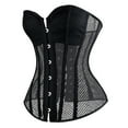 thumbnail image 1 of BLTIBY Women's Steampunk Gothic Push Up Corset Button Shapewear Mesh Lingerie Bodyshaper Sleeveless Bustiers Black XXL, 1 of 9