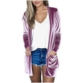 thumbnail image 1 of BLTIBY Women's Velvet Cardigan Long Sleeve Open Front Solid Color Jacket Blazer Coat with Pockets Fashion Comfy Pink M, 1 of 4