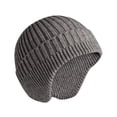 thumbnail image 1 of BLTIBY Women's Winter Ear Beanie Cap Soft Men's Unisex Winter Earflap Hat Ear Flaps Warm Head Covers Knit Thick Casual Gray Free Size, 1 of 2