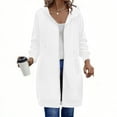 thumbnail image 1 of BLTIBY Women's Zip Up Sweatshirt Jacket Hoodies Fall Solid Color Long Tunic Drawstring Outwear Lightweight Comfort Casual Coat with Pockets White M, 1 of 9