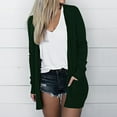 thumbnail image 1 of BLTIBY Womens 2024 Open Front Jacket Spring Fall Solid Colour Long Sleeve Cardigans Fashion Coats Lightweight Casual Soft Tops with Pockets Green XXL, 1 of 7
