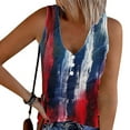 thumbnail image 1 of BLTIBY Womens Blouse Summer Sleeveless V Neck Independence Day Printed Vest Shirts Loose Novelty T-Shirts Fashion Pullover Tops Multicolor 4 XXL, 1 of 4