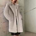 thumbnail image 1 of BLTIBY Womens Faux Fur Jacket Sherpa Fleece Long Sleeve Cardigan Casual Jackets Open Front Warm Fluffy Coat Comfortable Outwear Khaki S, 1 of 4