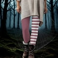 thumbnail image 1 of BLTIBY Womens Halloween Legging High Waist Stretch Striped Printed Tights Fashion Casual Bottom Pants Halloween Costume Pink M, 1 of 9