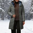 thumbnail image 1 of BLTIBY Womens Long Puffer Jacket with Hood Thicken Fleece Lined Winter Coat Warm Zip Up Quilted Parkas with Zip Pockets Dark Gray S, 1 of 9