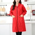 thumbnail image 1 of BLTIBY Womens Long Raincoat Hooded Waterproof Oversized Trench Coat Lightweight Zip Up Windbreaker with Pockets Red XL, 1 of 5