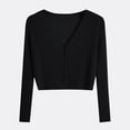 thumbnail image 1 of BLTIBY Womens Long Sleeve Button Shirts Spring Fall V Neck Tops Casual Fashion Comfortable Pullover Blouse Black Free Size, 1 of 6