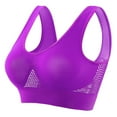 thumbnail image 1 of BLTIBY Womens Seamless Sports Bras No Underwire Push Up Bra Solid Color Supportive Full Coverage Everyday Lingerie with Removable Pads Regular and Plus Size Purple L, 1 of 2