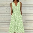 thumbnail image 1 of BLTIBY Womens Summer Casual Dress Floral Printed Elegant Dress Sleeveless V-Neck Fashion Long Dress with Pockets Multicolor 3 XL, 1 of 5