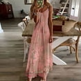 thumbnail image 1 of BLTIBY Womens Summer Sleeveless Dress Printed Strap V Neck Long Dresses Beach Comfortable Fashion Dresses 2025 Multicolor S, 1 of 5