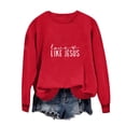 thumbnail image 1 of BLTIBY Womens Valentine Shirts Love Heart Print Sweater Crewneck Long Sleeve Pullover Blouse Casual Fashion Valentines the Day Tops Red M, 1 of 6