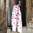 thumbnail image 1 of BLTIBY Womens Valentine's Day Jumpsuits Heart Love Printed Adjustable Straps Overall Rompers Oversized Fashion Wide Leg Jumpsuit with Pockets Hot Pink 3XL, 1 of 5