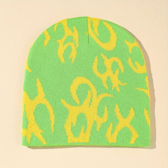 BLTIBY Y2k Spider Beanie Hat Knit Skull Cap Winter Warm Streetwear Hats for Women Man Teenagers Green Free Size