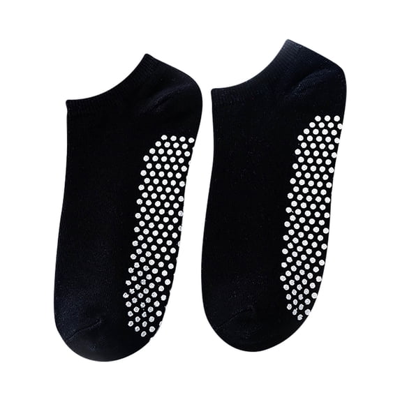 BLTIBY Yoga Socks for Women Non Slip Grip Sock Pilates Barre Ballet Bikram Workout for Women Men Sport Socks Black Free Size