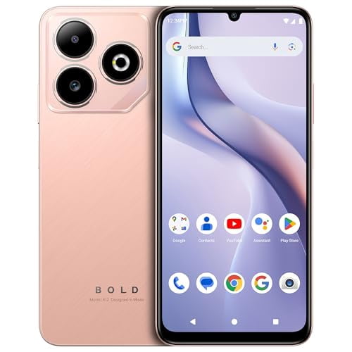 BLU Bold K12 | 2025 | Unlocked | 6.8” HD+ 120Hz Infinity Display | 50MP Main + 8MP Selfie Cameras | 128GB Internal Storage | US Version | US Warranty | Phantom Pink