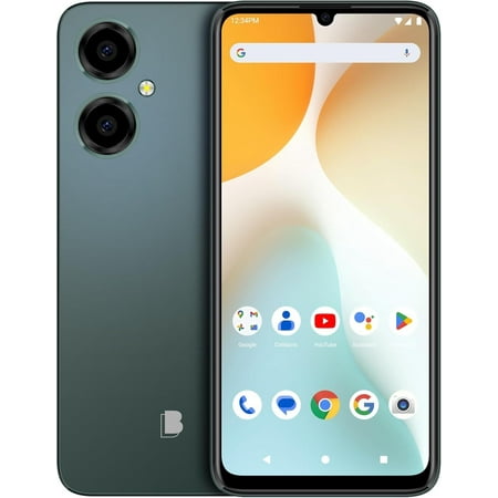 BLU G64 G1010WW 6.8" HD+ Infinity 256GB Dual-SIM 4G LTE GSM Smartphone, Unlocked, Green