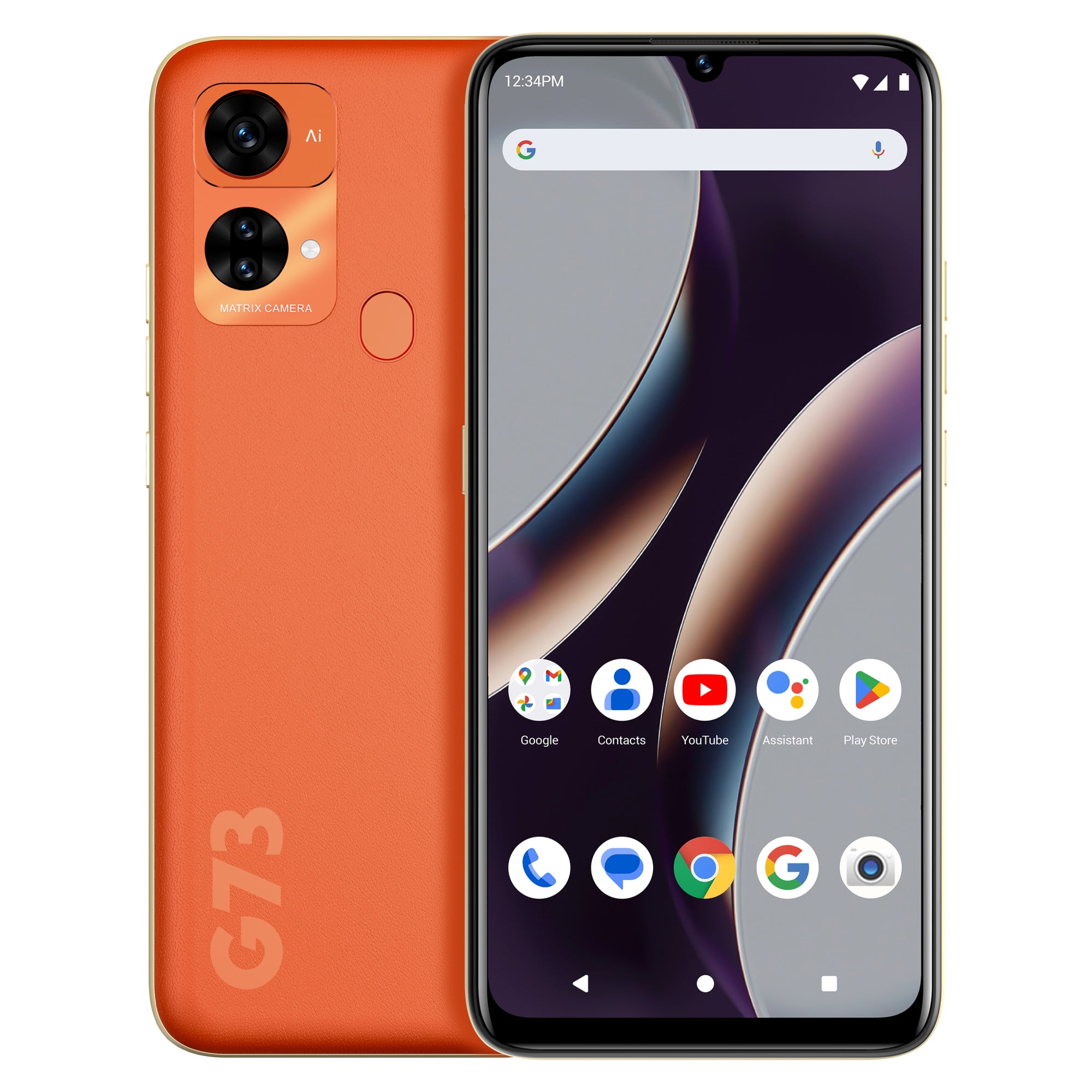 BLU G73 | GSM Unlocked | 6.8 HD+ Infinity Display | 128/6GB | Triple 50MP Camera | (Orange)