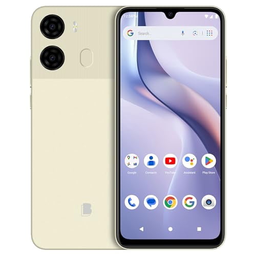 BLU K2 | Unlocked | 6.88” HD+ Display | 13MP Main Camera + 8MP Selfie Camera | 64GB | 5,000mAh Battery | Android 15 | US Version | US Warranty | Cream