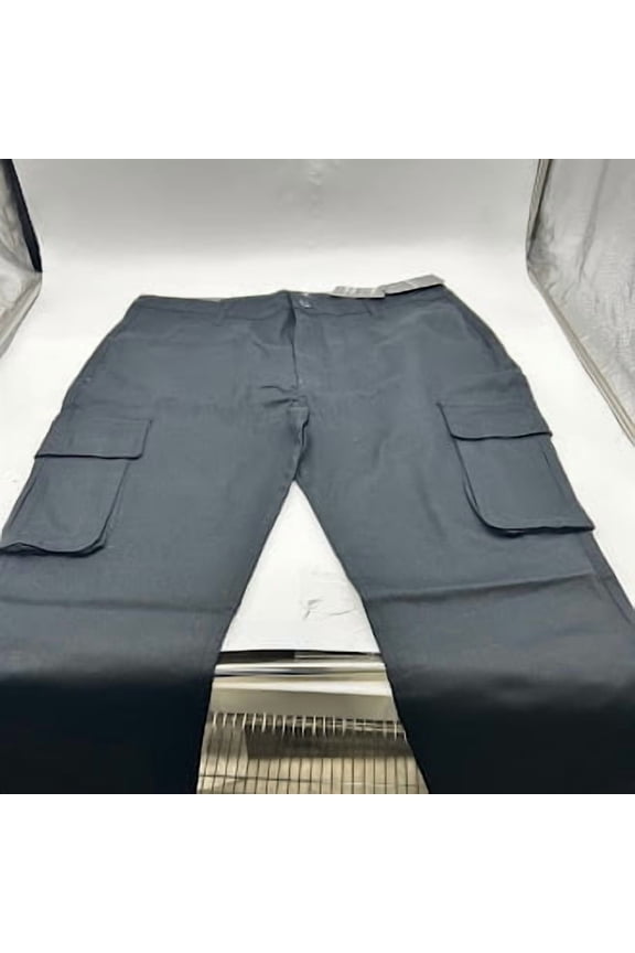 2 CARGO POCKETS WITH STRETCH FABRIC PANTS - SIZE: MEN 38 - BLACK
