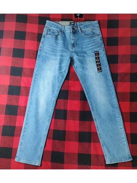 BLU STRETCH MENS DENIM FLEX JEANS - SIZE: MEN 30X31 - LIGHT BLUE