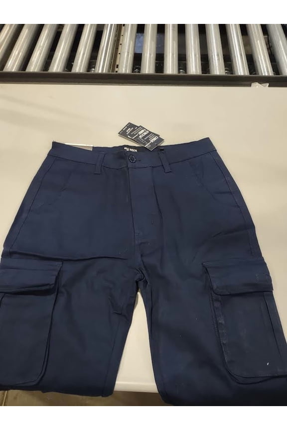 CARGO PANTS STRETCH FABRIC, SIZE MENS 30X30 - SIZE: MEN 30 - NAVY