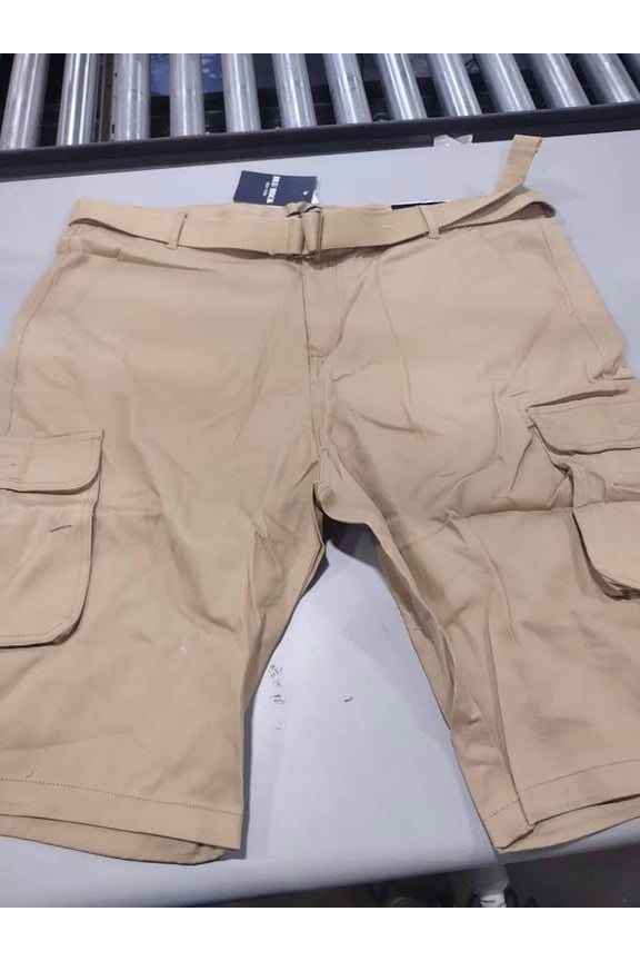 CARGO SHORTS WITH BELT COLOR KHAKI SIZE MEN 40 - SIZE: MEN 40 - KHAKI