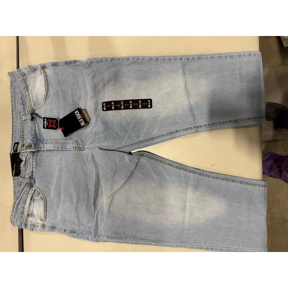 BLU ROCK DENIM STRETCH MEN'S DENIM JEANS - SIZE: MEN 40X31 - LIGHT BLUE