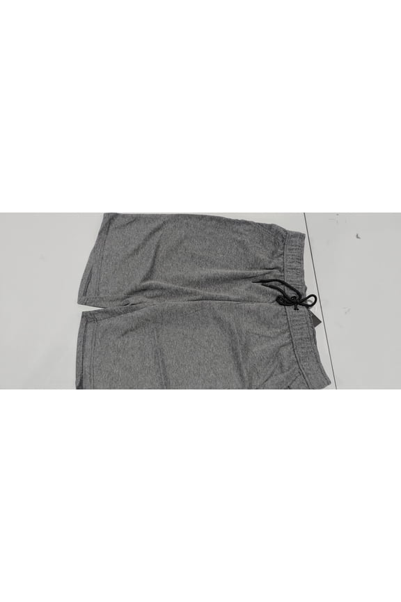 LOOSE FIT TECH FLEECE SHORTS HEAT SEAL ZIPPER POCKET SIZE: L - CHARCOAL