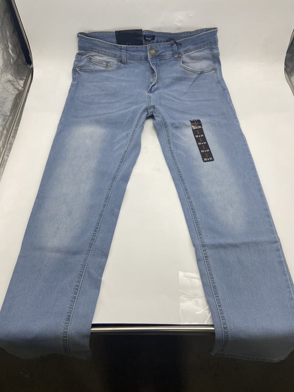 BLU STRETCH MENS MEDIUM WASH DENIM FLEX JEANS SIZE: 36X31 - LIGHT BLUE