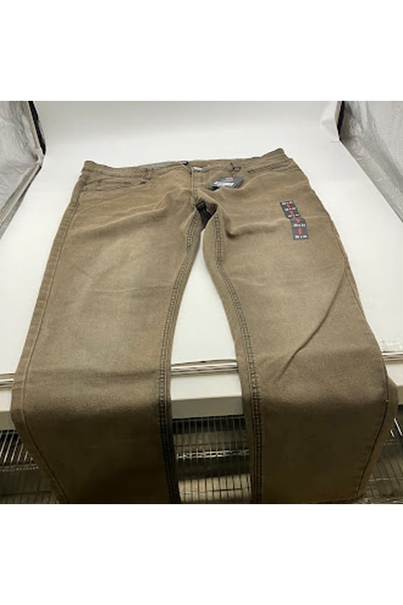 MEN'S FLEX STRETCH SLIM FIT STRAIGHT JEANS - SIZE: MEN 38X31 - GRAY