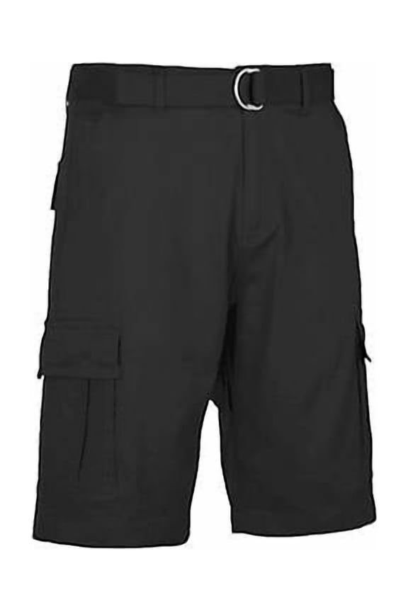 MEN'S MODERN FIT COTTON FLEX STRETCH CARGO SHORTS - SIZE: 32 - BLACK