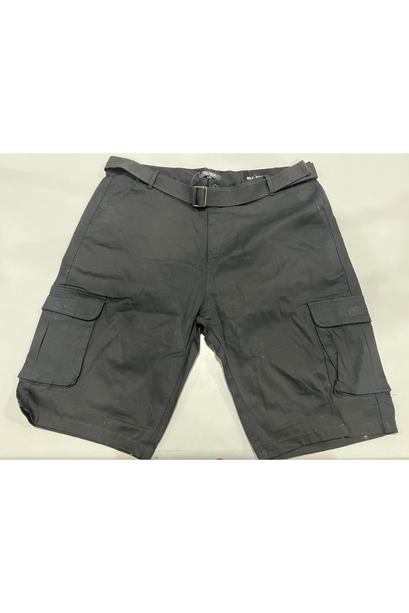 NEW YORK MENS CARGO SHORTS & BELT - SIZE: 42 - BLACK