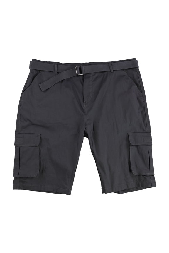 Mens Stretch Fabric Casual Cargo Shorts, Grey, 42