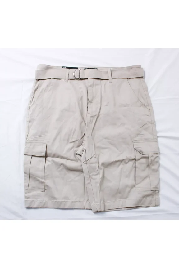NEW YORK 10" INSEAM CARGO POCKET W/BELT INCLUDED SHORTS MEN 36 - SAND
