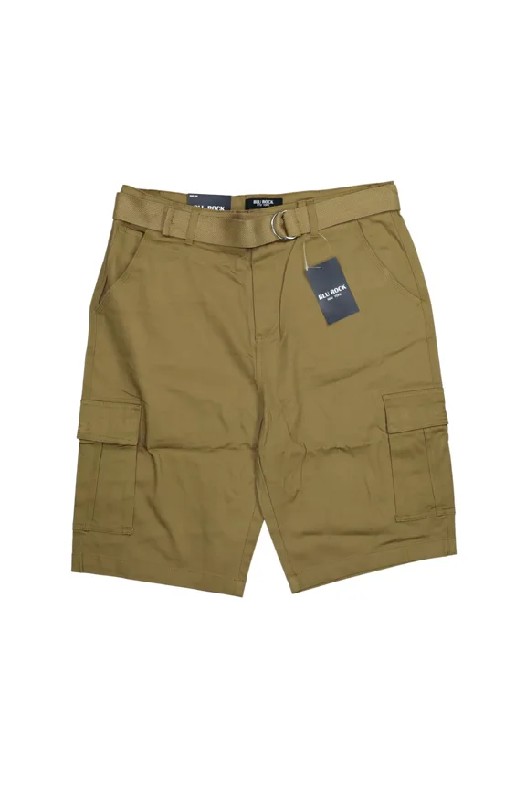 NEW YORK 10" INSEAM CARGO POCKET W/BELT INCLUDED SHORTS MEN 36 - TIMBER