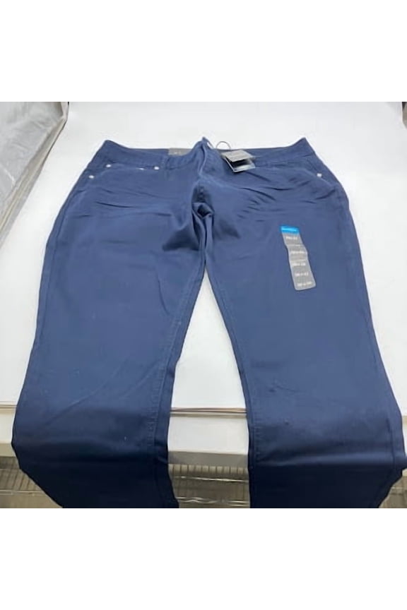 SLIM STRETCH STRAIGHT JEANS - SIZE: MEN 36X32 - NAVY