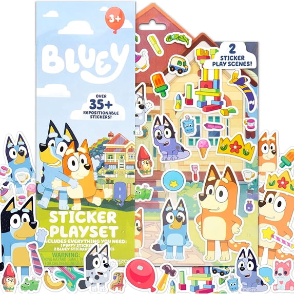 Bluey Sticker Playset Bluey Sticker Playset – Reusable Bluey Stickers For Kids