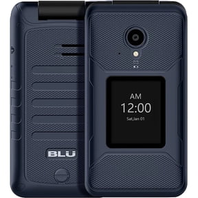 Restored BLU Tank Flip |Unlocked | 4G LTE Flip Phone|2022 | 2.8" + 1.8" Display | Blue