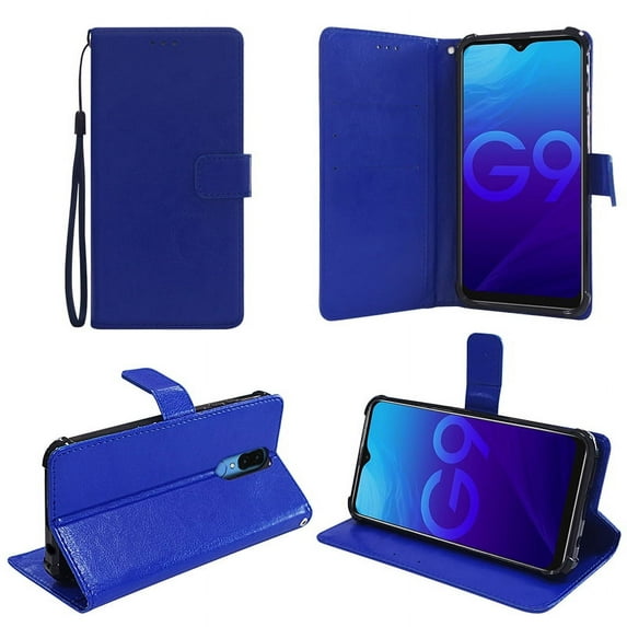 BLU Vivo X6 Phone Case, New Strong Protective Kickstand Multiple Compartments Blue