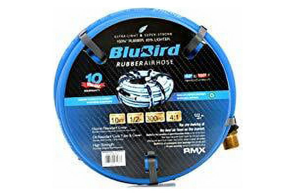 BLUBIRD: The Lightest and Strongest Rubber Air Hose 1/2" x 10' 300PSI