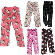 BLUBUKLKUN Hello Kitty Pajama Pants Flannel Pajamas Women Fashion Cute Women's Cat Facecloth Female Autumn and Winter Padded Warm Casual Home Pants Ladies Pants Clearance Sales Today Deals Prime