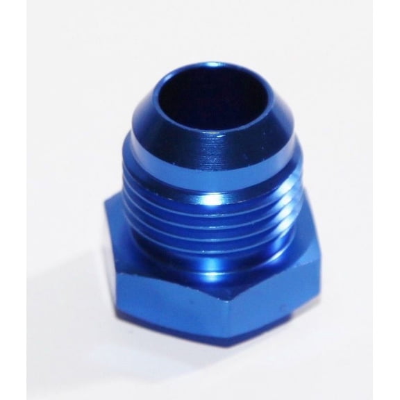 BLUE 10AN AN-10 Male Thread Straight Weld on Flare Aluminum Anodized Fitting BLUE 10AN AN-10 Male Thread Straight Weld on Flare Aluminum Anodized Fitting