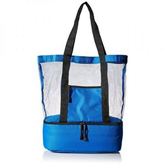 BLUE 12 CAN MESH BEACH COOLER