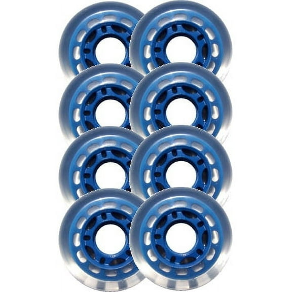 BLUE 76mm 78A Inline Skate Wheels indoor Hockey