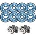 thumbnail image 1 of BLUE BELLYS 76mm 78a Roller Inline Skate Wheels with ABEC 9 BEARINGS, 1 of 1