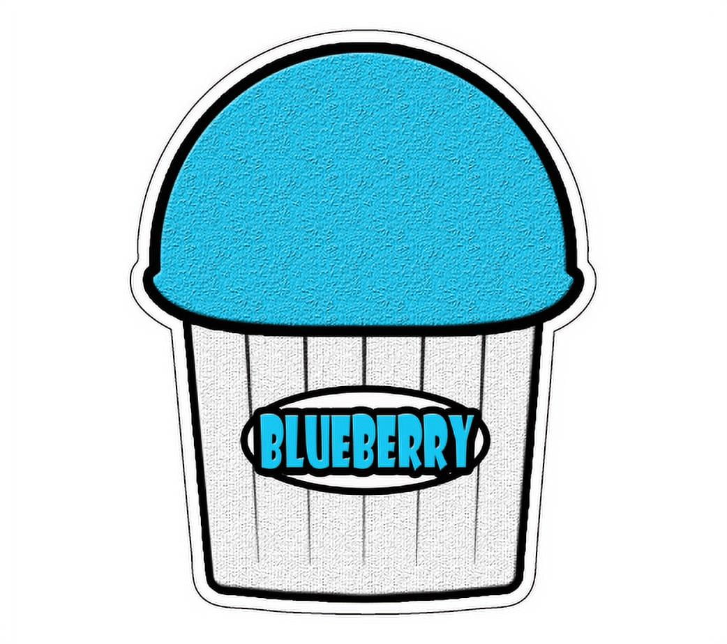 BLUE BERRY FLAVOR Italian Ice Decal shaved ice sticker cart