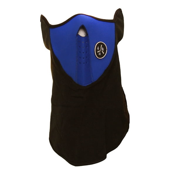 BLUE BLACK NEOPRENE FULL FACE MASK w NOSE/MOUTH VENT FAN DESIGN Made in Korea