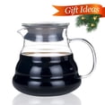 thumbnail image 1 of BLUE BREW Borosilicate Glass Coffee Server 600ml (20 fl oz) Heat Resistant Glass Construction, Superior Heat Resistance, Perfect for Pour Over Coffee Dripper Method (BB1008), 1 of 6