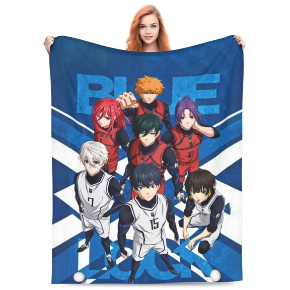 BLUE Ball LOC-,K Bed Blanket Lightweight Throw Blankets Flannel Blankets Soft Warm Blanket for Bedroom Sofa Kids Adult 80"x60"